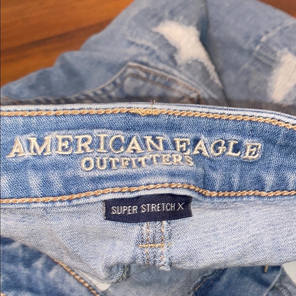 Hollister Blue Jeggings with Distressing
